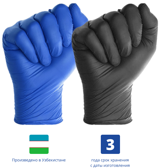 Черные и Синие перчатки